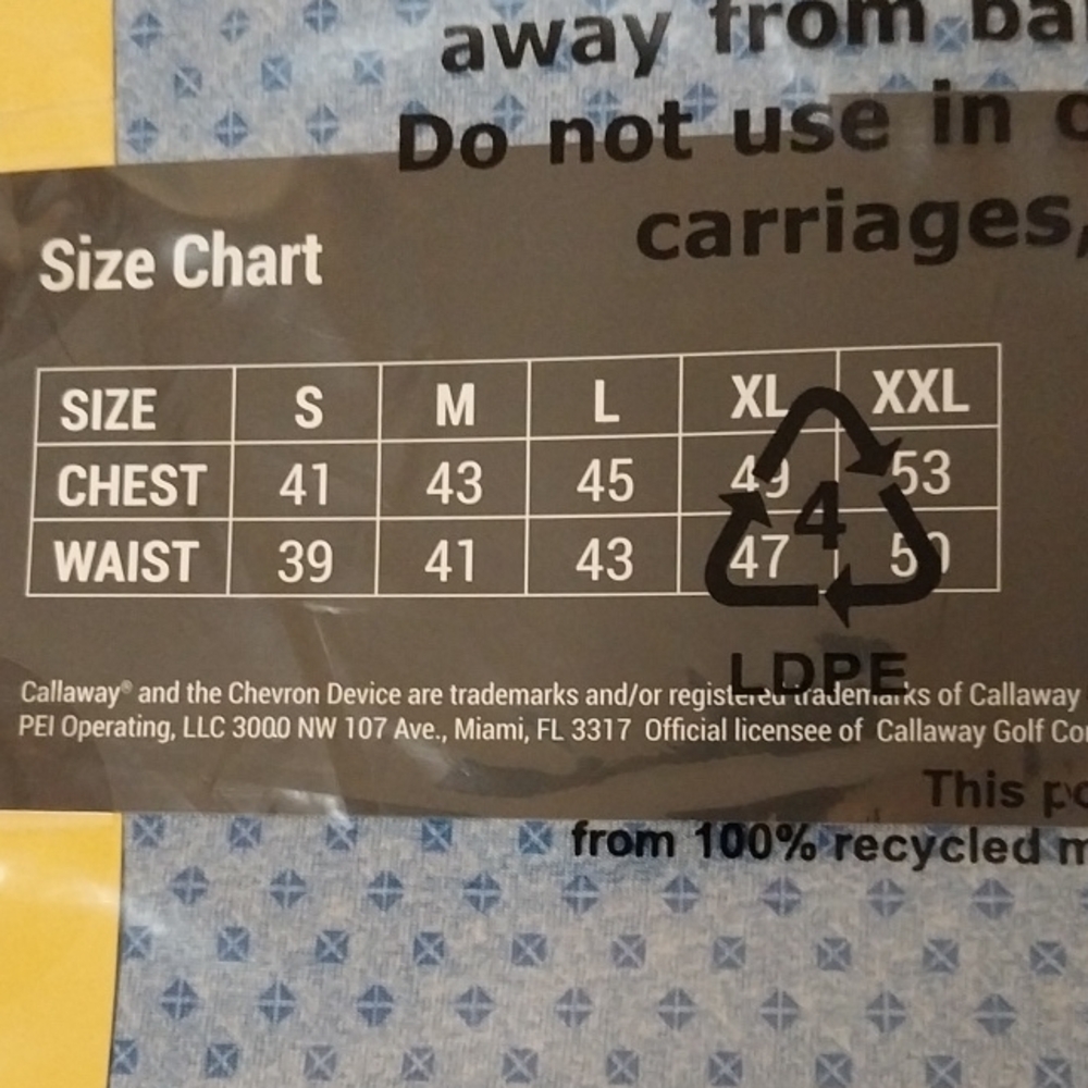 Callaway Light Blue Microdot Performance Stretch … - image 8